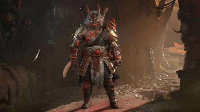 A Barbarian wearing the Godslayer Crown.