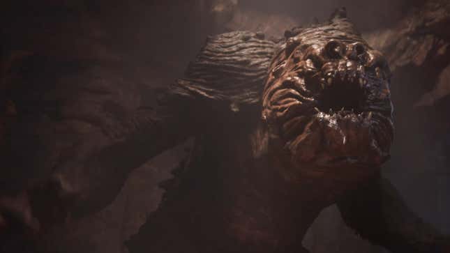 An image shows a rancor screaming. 